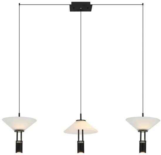 Κρεμαστό Φωτιστικό Οροφής LED 28W IP20 3000K Zambelis-23202-Μαύρο 23202