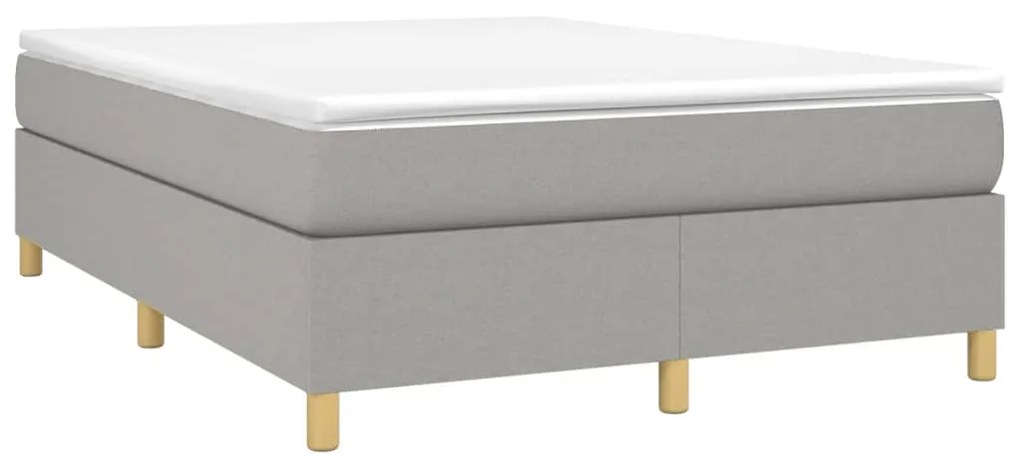 ΚΡΕΒΑΤΙ BOXSPRING ΜΕ ΣΤΡΩΜΑ ΑΝΟΙΧΤΟ ΓΚΡΙ 140X190 ΕΚ. ΥΦΑΣΜΑΤΙΝΟ 3144514