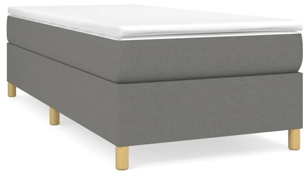 ΠΛΑΙΣΙΟ ΚΡΕΒΑΤΙΟΥ BOXSPRING ΣΚΟΥΡΟ ΓΚΡΙ 90X190 ΕΚ. ΥΦΑΣΜΑΤΙΝΟ 3120922