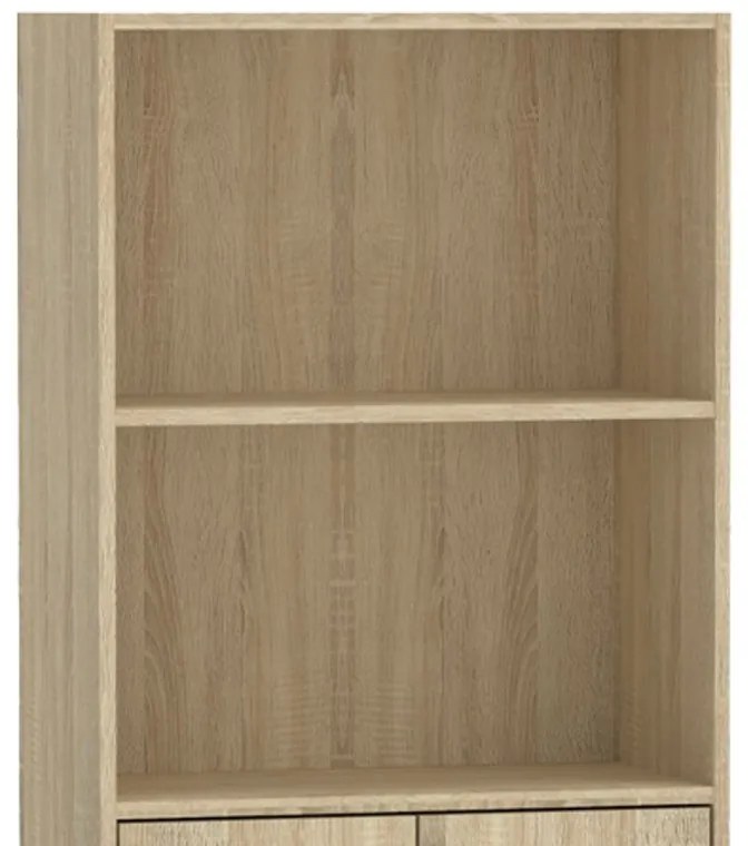 Βιβλιοθήκη Negan pakoworld sonoma μελαμίνης 60x30x120εκ (1 τεμάχια)