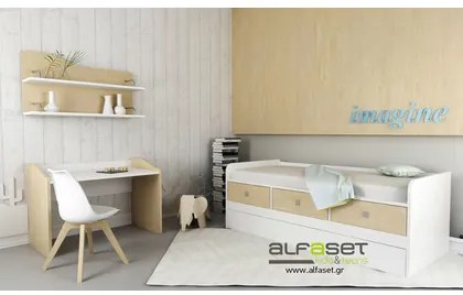 ALFA SET  Σετ Παιδικού - Εφηβικού Δωματίου AS Stimo 4 τμχ / Λευκό BEST-10116806