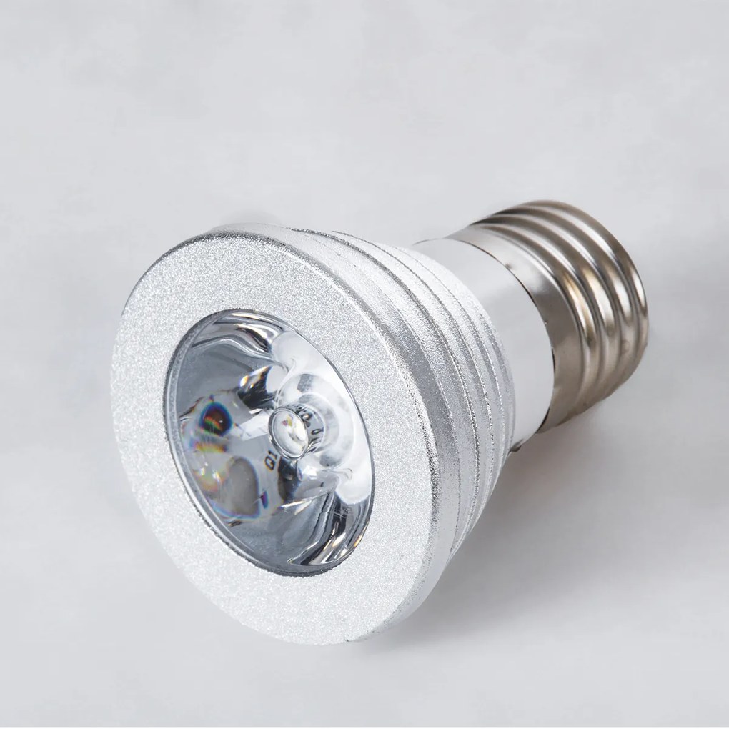 GloboStar 76066 Σποτ LED E27 MR16 3W 200lm 90° AC 220-240V IP20 Φ5 x Υ8.5cm - Εναλλαγή Φωτισμού μέσω Τηλεχειριστηρίου RGB - Dimmable - 2 Χρόνια Εγγύηση - 76066