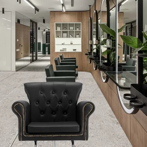 VEVOR Salon Chair, Barber Chair for Hair Stylist, Styling Chair with Heavy Duty Hydraulic Pump, 360° Swivel Hair Salon Chair with Footrest for Beauty Spa Shampoo, Max Load Weight 330 lbs, Black