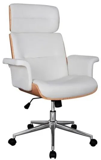 ΚΑΡΕΚΛΑ ΓΡΑΦΕΙΟΥ ΔΙΕΥΘΥΝΤΙΚΗ SUPERIOR PRO HM1108.02 SONAMA-ΛΕΥΚΟ PU 74x74x116Yεκ.