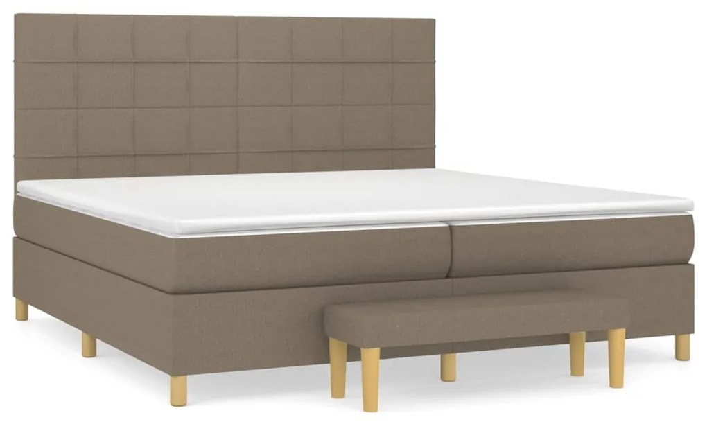 ΚΡΕΒΑΤΙ BOXSPRING ΜΕ ΣΤΡΩΜΑ TAUPE 200X200 ΕΚ. ΥΦΑΣΜΑΤΙΝΟ 3137185