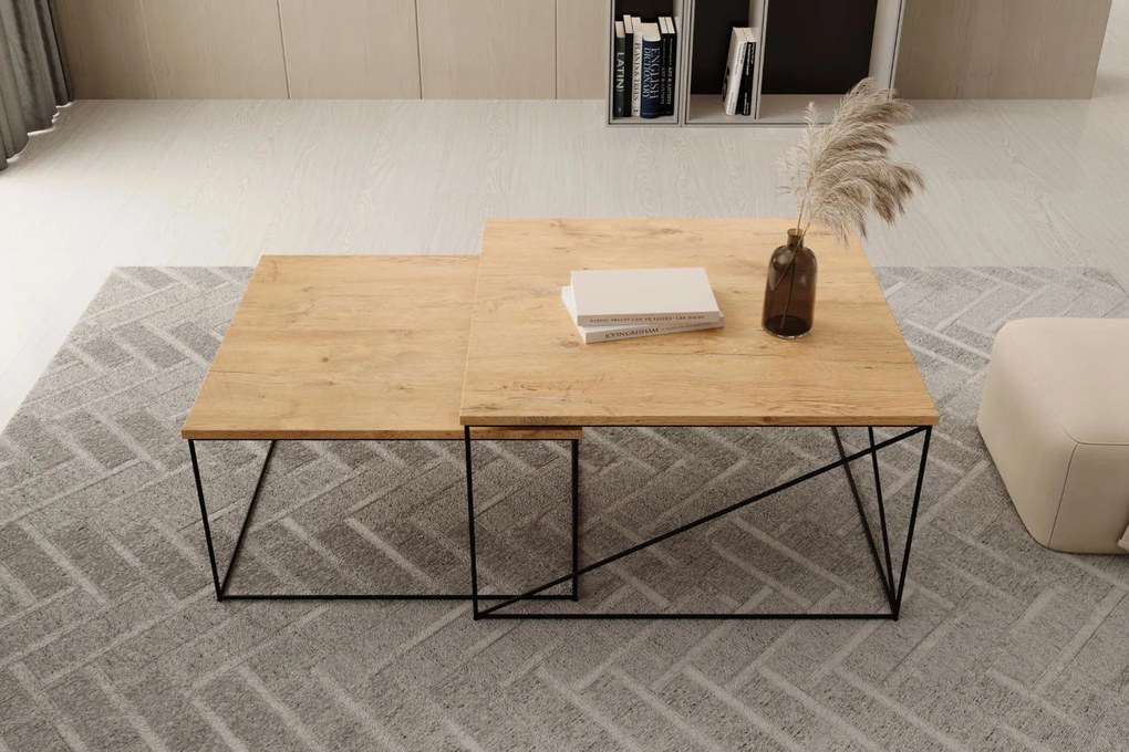 Σετ τραπεζάκια σαλονιού Cilo-Fusiko-Mavro