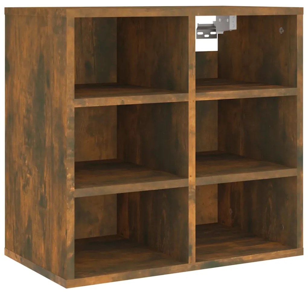 vidaXL Παπουτσοθήκη Καπνιστή Δρυς 52,5 x 30 x 50 εκ.