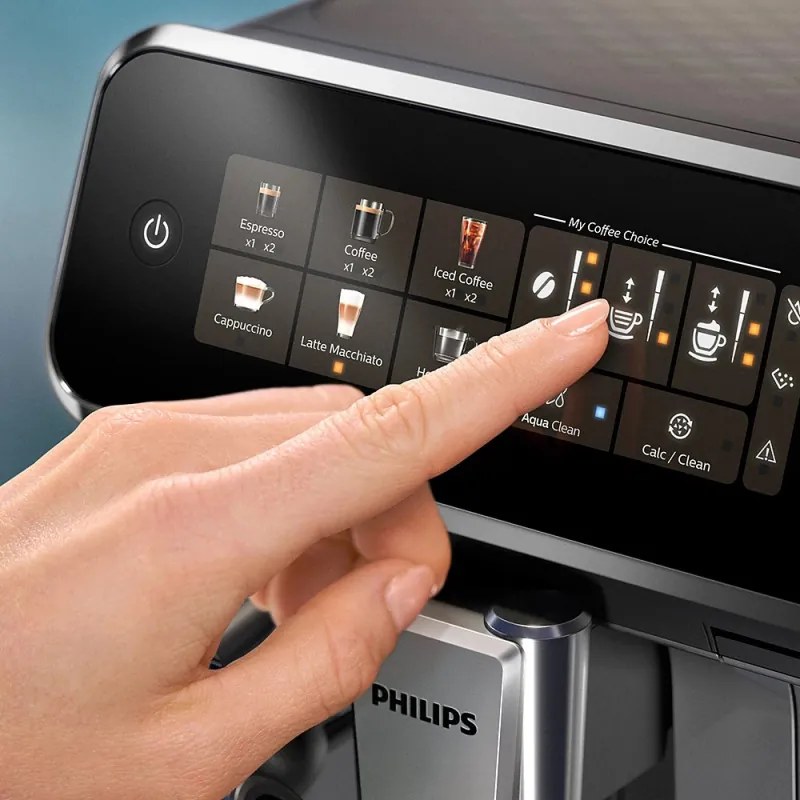 Καφετιέρα Philips EP3347/90 3300, 1500W, 15 bar, 1,8 l, 12 ρυθμίσεις άλεσης, SilentBrew, LatteGo, Μαύρο