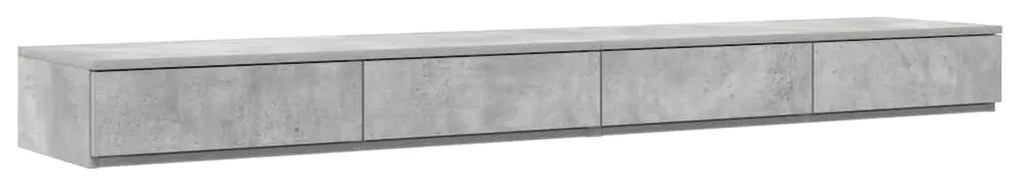 vidaXL Συρτάρια κρεβατιού Γκρι σκυροδέματος 180 x 36.5 x 16.5 εκ