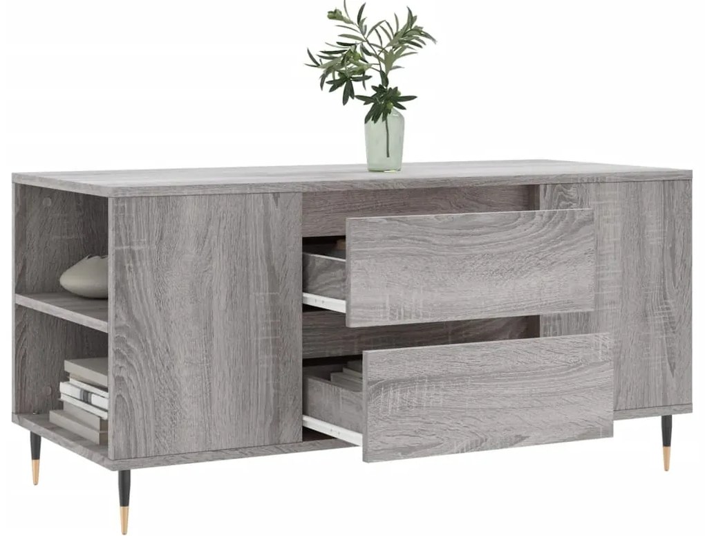 vidaXL Τραπεζάκι Σαλονιού Γκρι Sonoma 102x44,5x50 εκ.