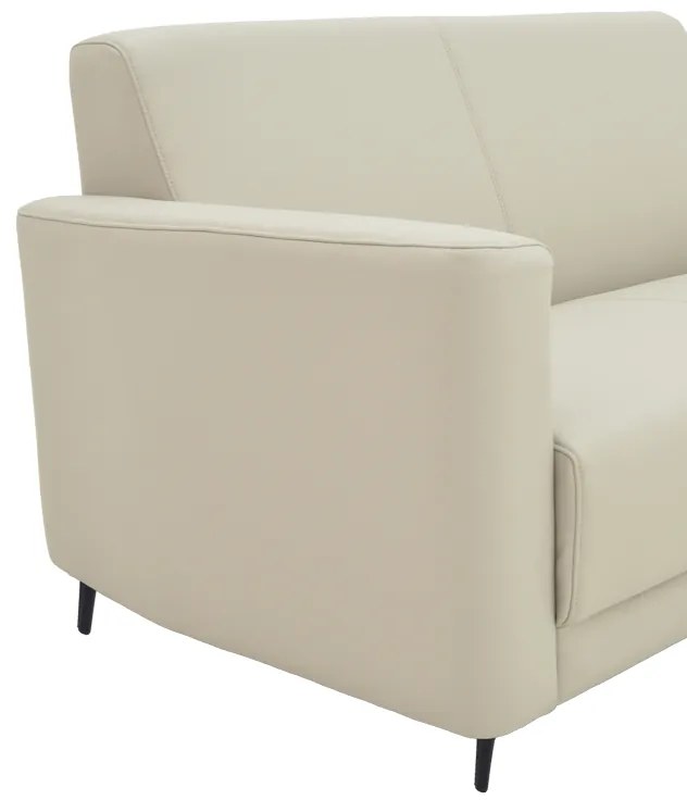 Καναπές τριθέσιος Sidica pakoworld PU σε μπεζ απόχρωση 185x82x81εκ (1 τεμάχια)