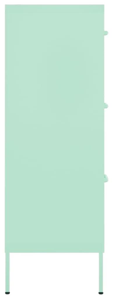 vidaXL Συρταριέρα Χρώμα Μέντα 80 x 35 x 101,5 εκ. από Ατσάλι