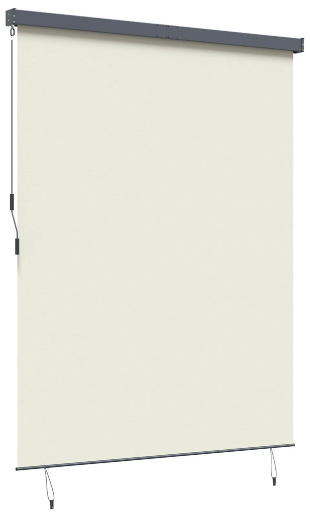 vidaXL Εξωτερικό ρολό Striped Χειροκίνητος Κρεμ 220 x 250 cm ύφασμα