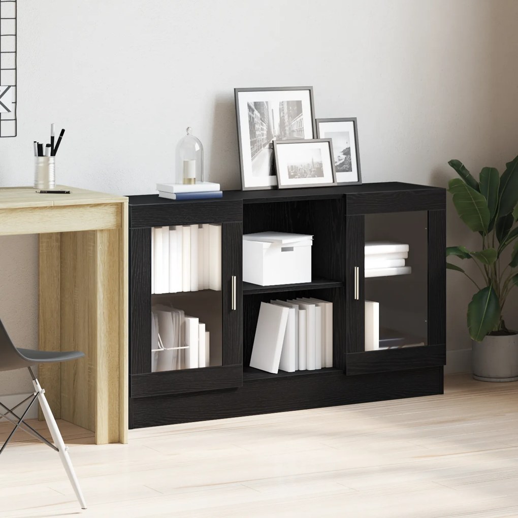 vidaXL Μπουφές Μαύρη Δρυς 120x30,5x70 εκ από Επεξεργασμένο Ξύλο