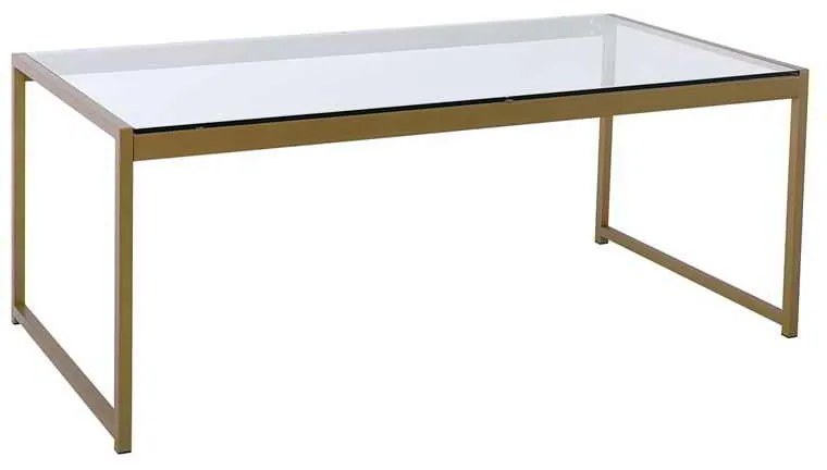 Τραπέζι Σαλονιού TOLEDO 120x60cm Μεταλ.Χρυσό/Γυαλί