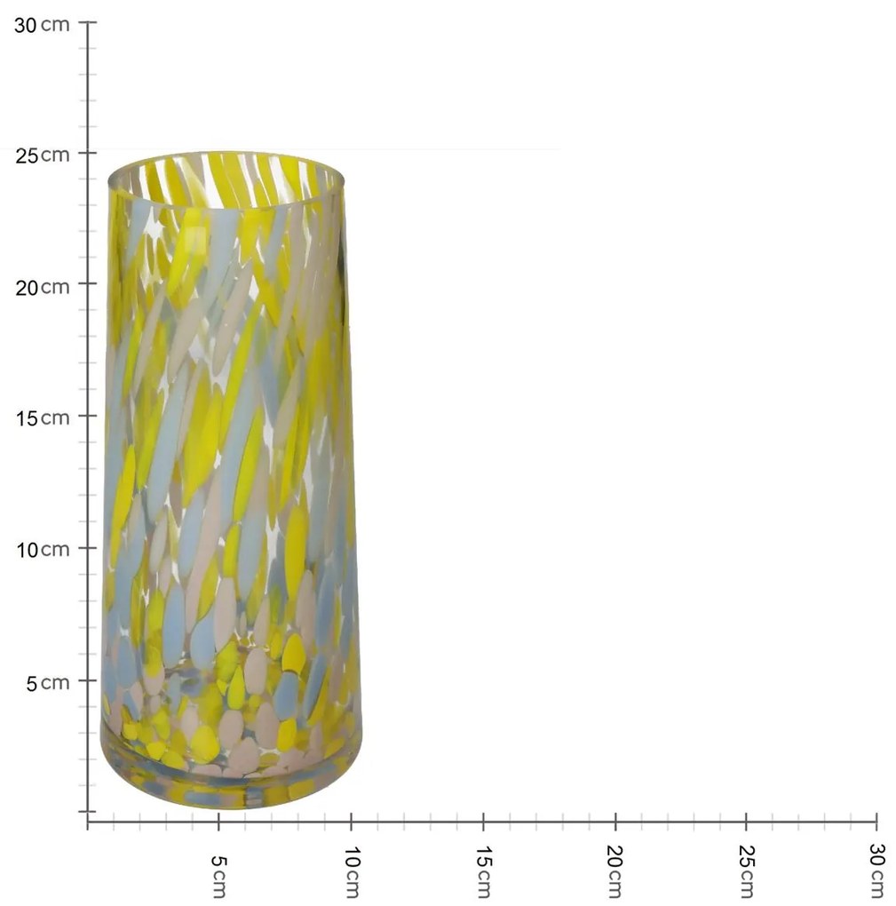 Βάζο Πολύχρωμο Γυαλί 12x12x25cm - 05150132