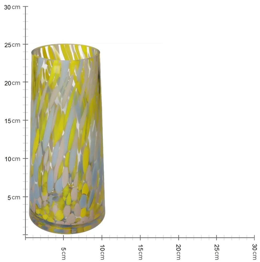 Βάζο Πολύχρωμο Γυαλί 12x12x25cm - Γυαλί - 05150132