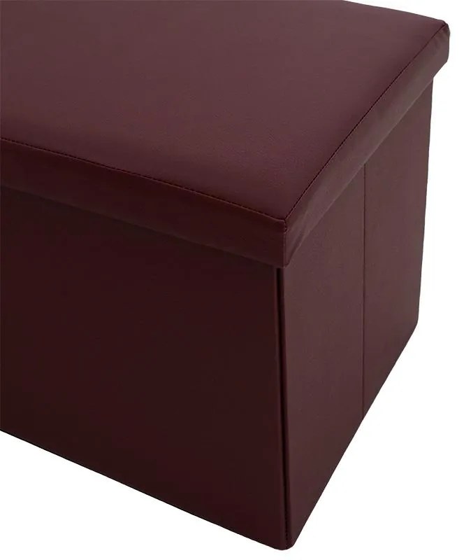 Σκαμπό-μπαούλο Cooperation pu σκούρο καφέ 76x38x38εκ 76x38x37.5 εκ.