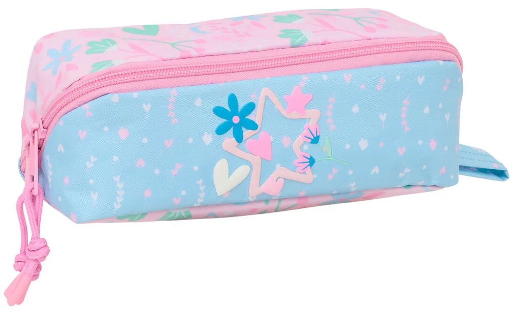 Κασετίνα BlackFit8 Smile Ροζ Ανοιχτό Μπλε 20 x 8 x 8 cm