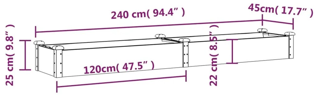 ΖΑΡΝΤΙΝΙΕΡΑ ΥΠΕΡΥΨ. ΜΕ ΕΠΕΝΔΥΣΗ ΚΑΦΕ 240X45X25 ΕΚ. ΜΑΣΙΦ ΕΛΑΤΗ 364296