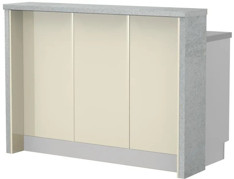 Πάγκος νησίδας Modena-Μήκος: 150 εκ.-Μπεζ-Chromix Silver