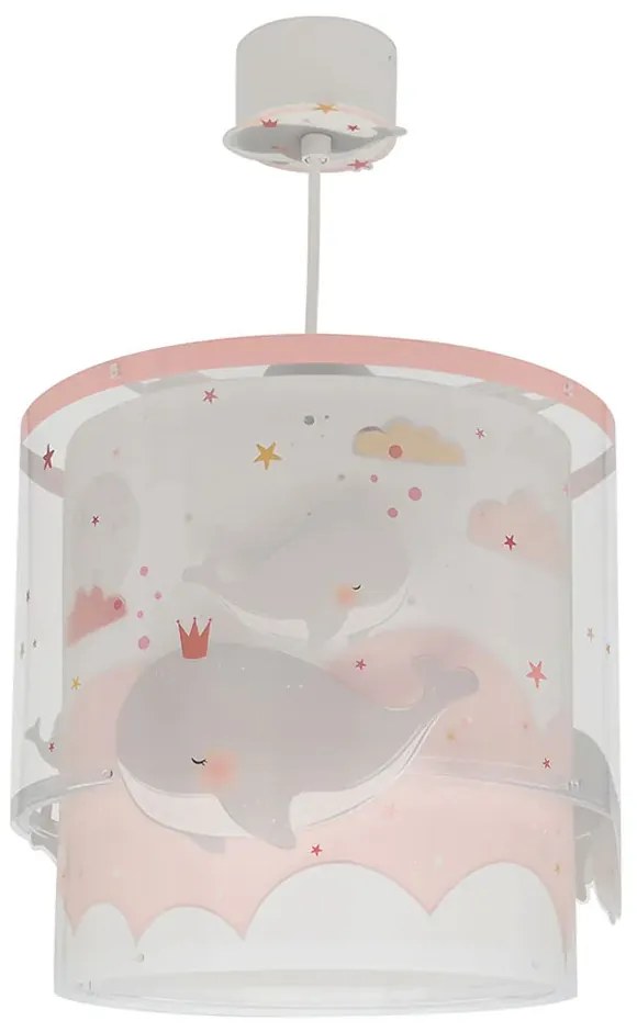 Παιδικό Φωτιστικό Οροφής Μονόφωτο Ango Whale Dreams Pink 61172 S