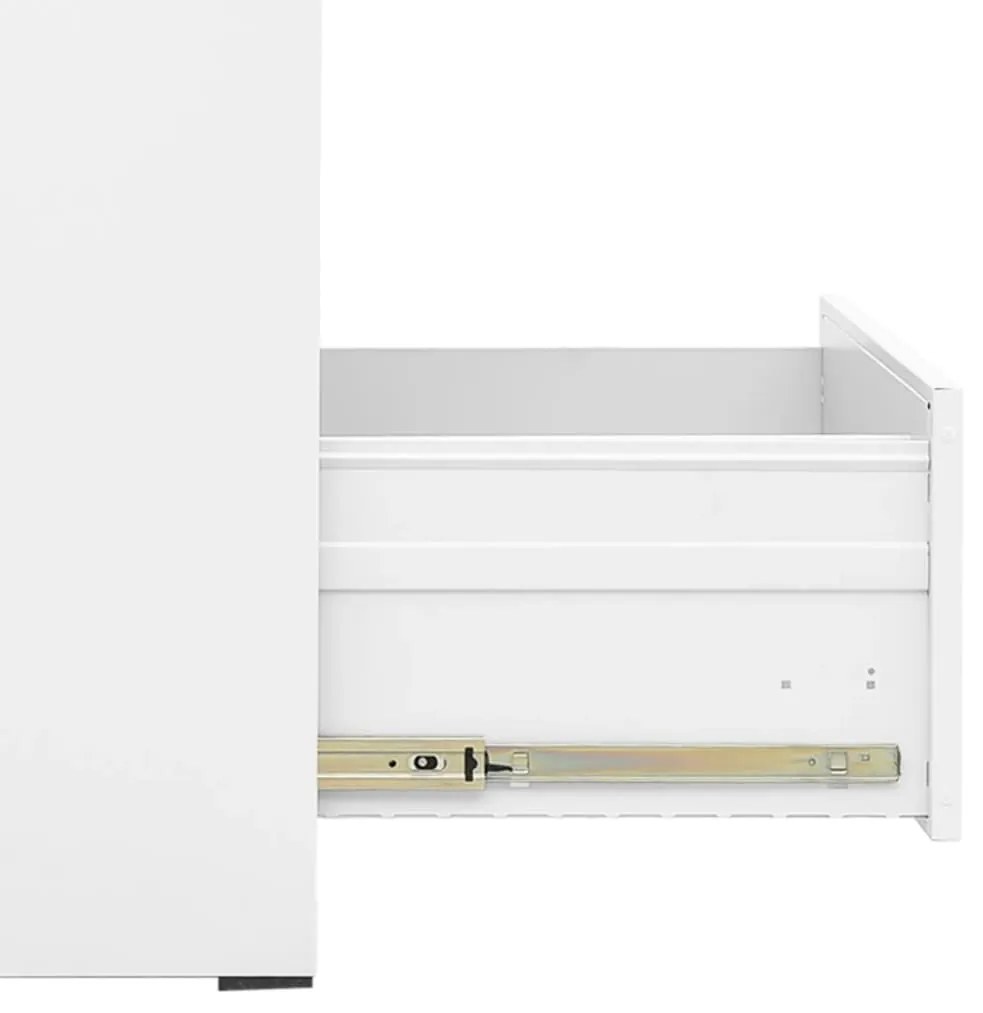 vidaXL Αρχειοθήκη Λευκή 46 x 62 x 72,5 εκ. από Ατσάλι