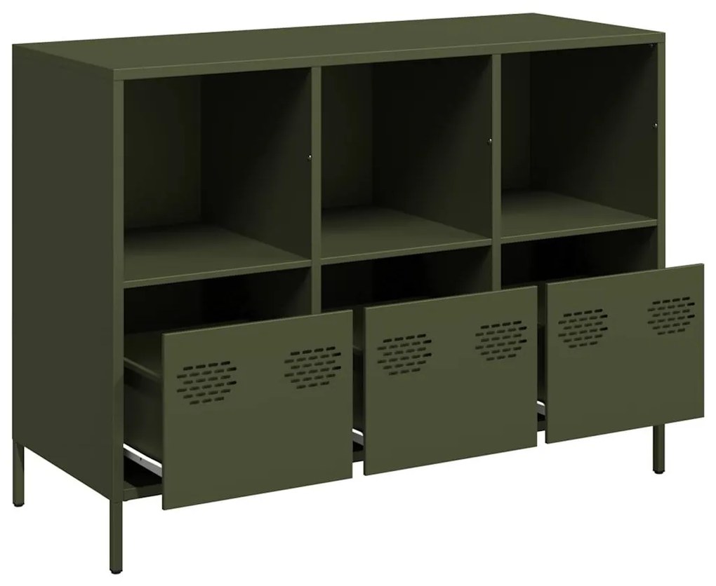 Ντουλάπι Λαδί 101,5x39x73,5 εκ. από Χάλυβα Ψυχρής Έλασης 851368