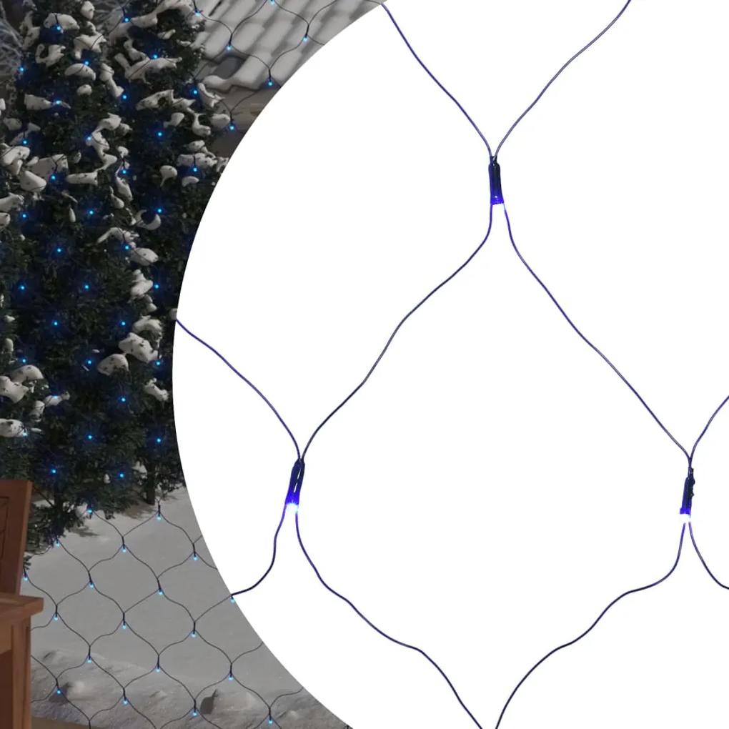 Χριστουγεννιάτικα Φωτάκια Δίχτυ Γαλάζια Εσ/Εξ Χώρ. 4x4μ 544 LED