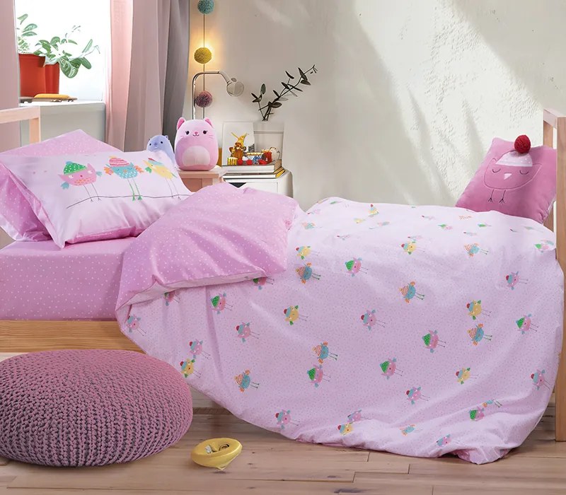 Παιδικα Σετ Σεντονια Μονα Tweet So Sweet-Lovely 170Χ260 Nef-Nef Homeware