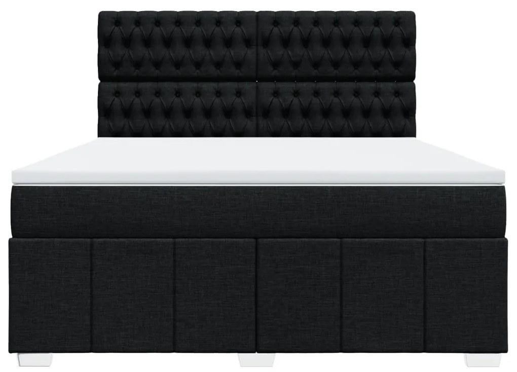 ΚΡΕΒΑΤΙ BOXSPRING ΜΕ ΣΤΡΩΜΑ ΜΑΥΡΟ 180X200 ΕΚ. ΥΦΑΣΜΑΤΙΝΟ 3294056