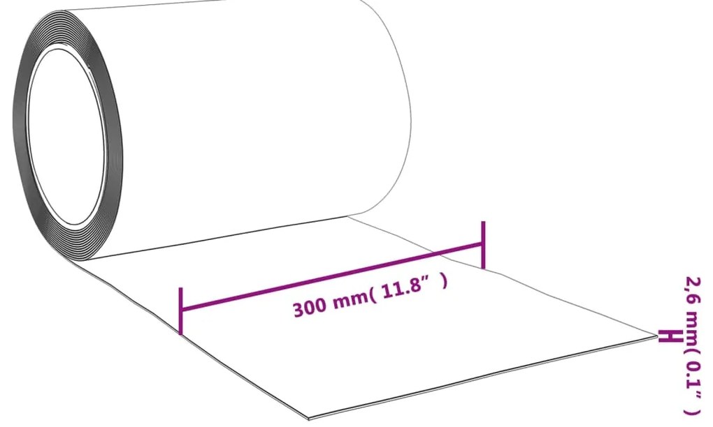 vidaXL Λωριδοκουρτίνα Ρολό 2,6 χιλ. x 300 χιλ. / 25 μ. από PVC