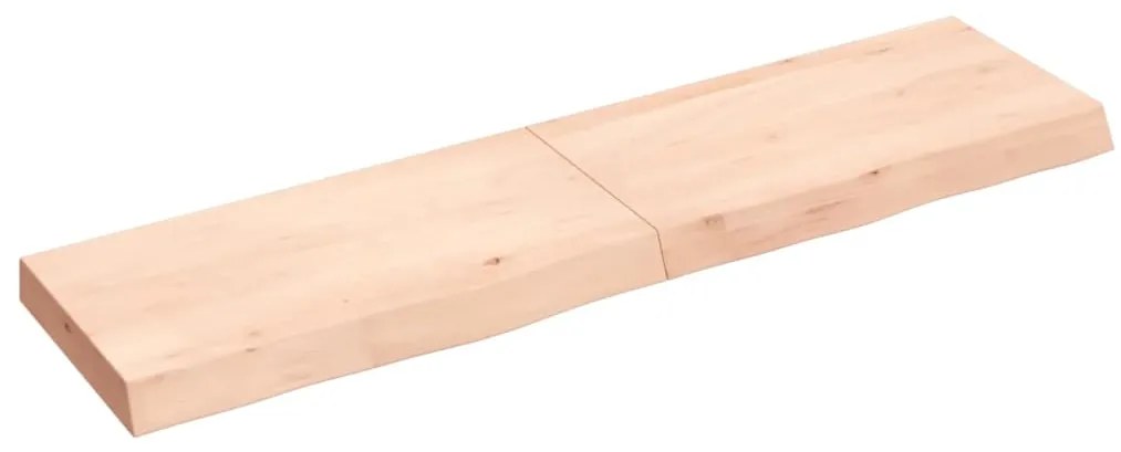 vidaXL Ράφι Τοίχου 120x30x(2-6) εκ. από Ακατέργαστο Μασίφ Ξύλο Δρυός