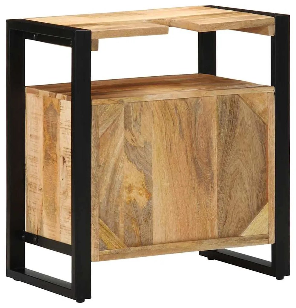 vidaXL Ντουλάπι Μπάνιου Καφέ 55 x 35 x 60 εκ. Στερεό ξύλο μάνγκο