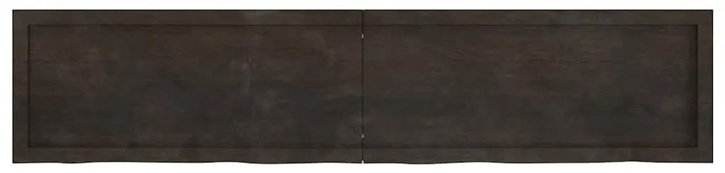 vidaXL Πάγκος Μπάνιου Σκούρο Καφέ 180x40x(2-4) εκ. Επεξεργ. Μασίφ Ξύλο
