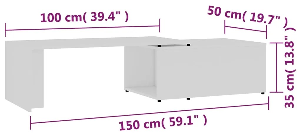 ΤΡΑΠΕΖΑΚΙ ΣΑΛΟΝΙΟΥ ΛΕΥΚΟ 150 X 50 X 35 ΕΚ. ΑΠΟ ΜΟΡΙΟΣΑΝΙΔΑ 801337