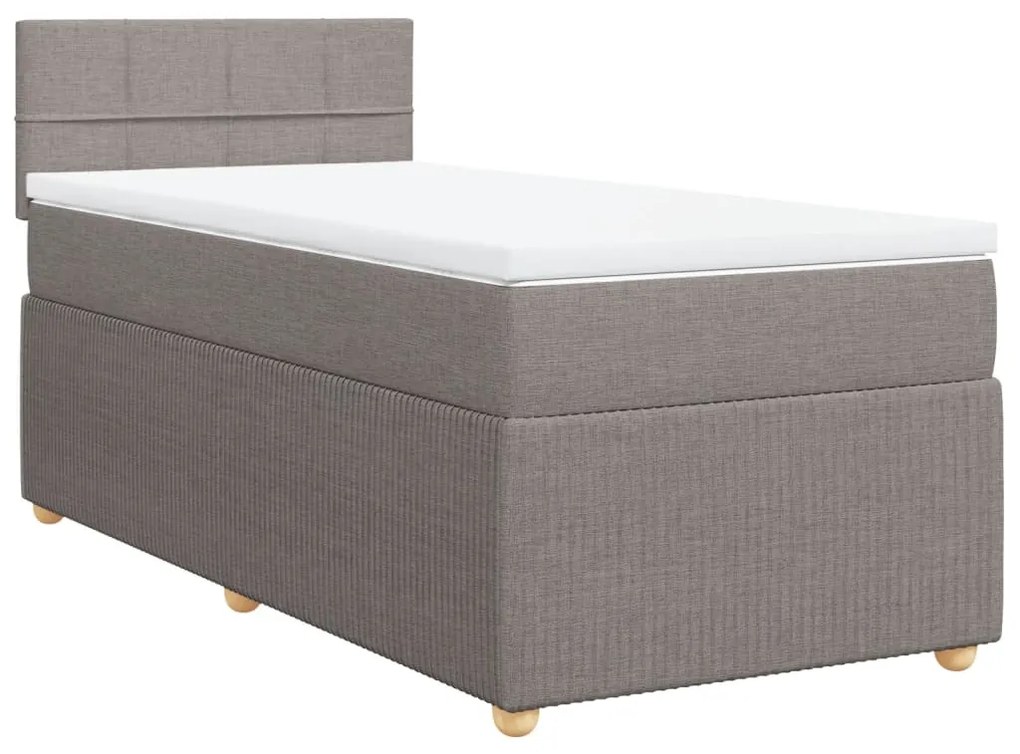 ΚΡΕΒΑΤΙ BOXSPRING ΜΕ ΣΤΡΩΜΑ TAUPE 80X200 ΕΚ. ΥΦΑΣΜΑΤΙΝΟ 3289587