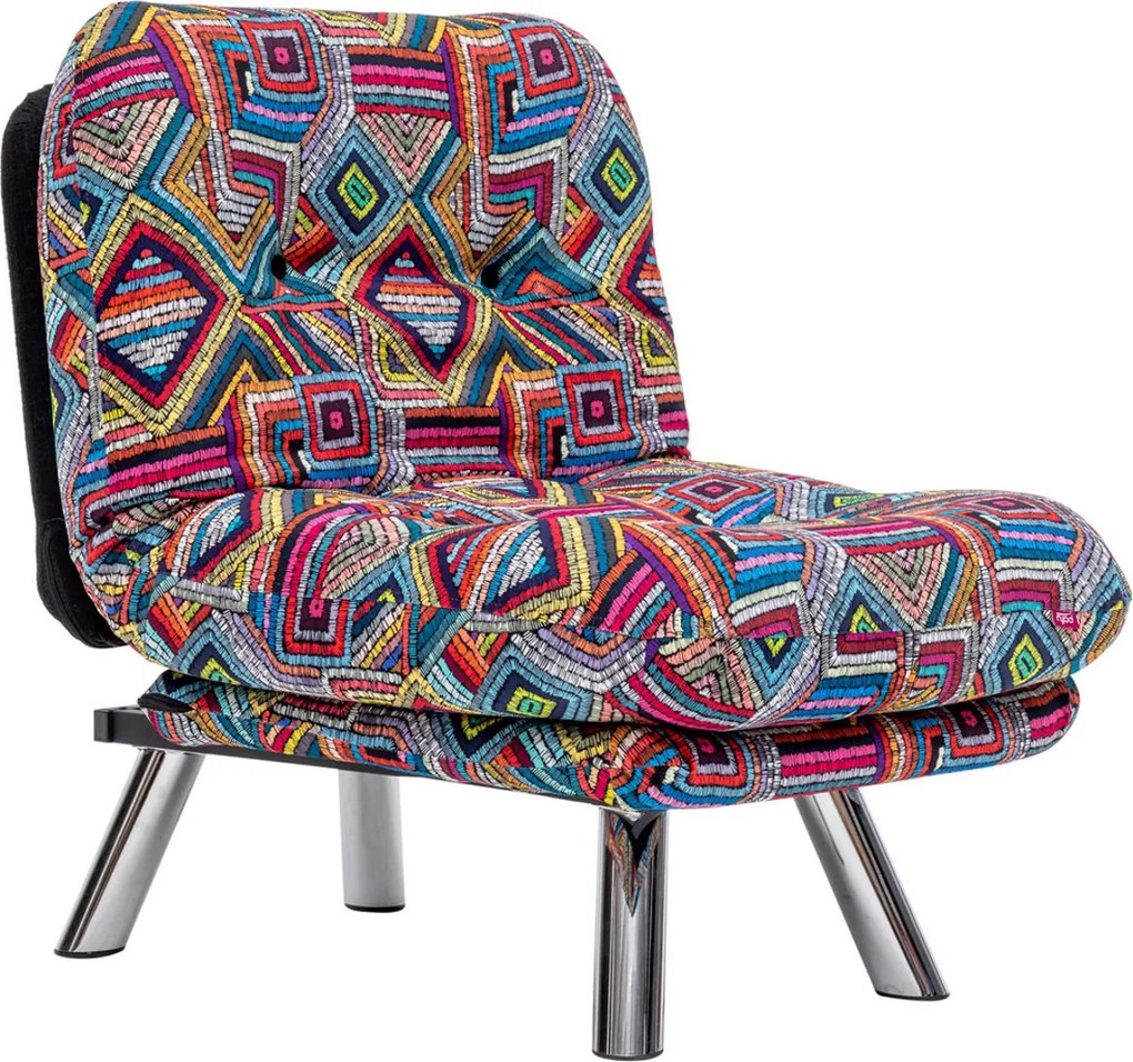 1-Seat Sofa-Bed Misa Small Solo - Patchwork Multicolor