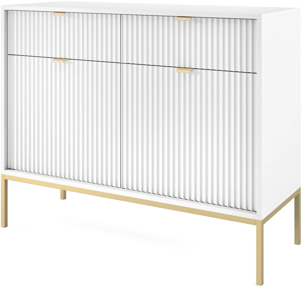 Lh-homefurniture Μπουφές Nova Λευκό+χρυσό 104x39x83cm P_Nova_21sw-g
