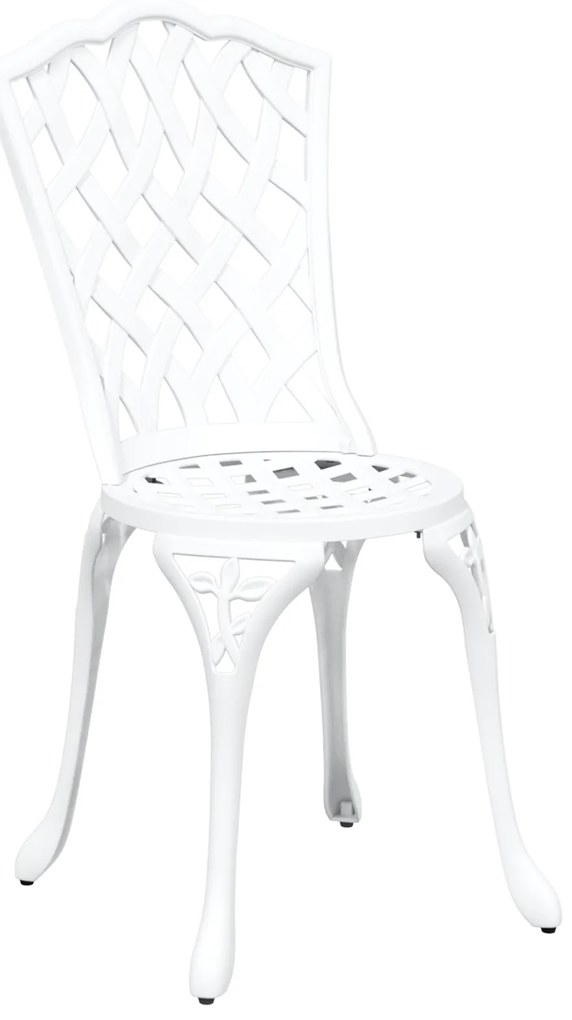 vidaXL Καρέκλα Κήπου 2 pcs Λευκό 55 x 56.5 x 91εκ Αλουμίνιο