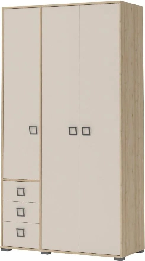 Ντουλάπα τρίφυλλη Riddle 3D3S-Δρυς-Sand