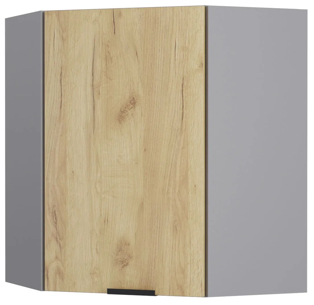Craft Πάνω Ντουλάπι Γωνιακό Χρυσό Δρυς 60-60x30x72cm WC6072C04