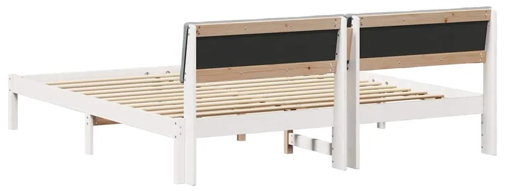 vidaXL Σκελετός Κρεβατιού Λευκό και ανοιχτό γκρι 180 x 200 cm