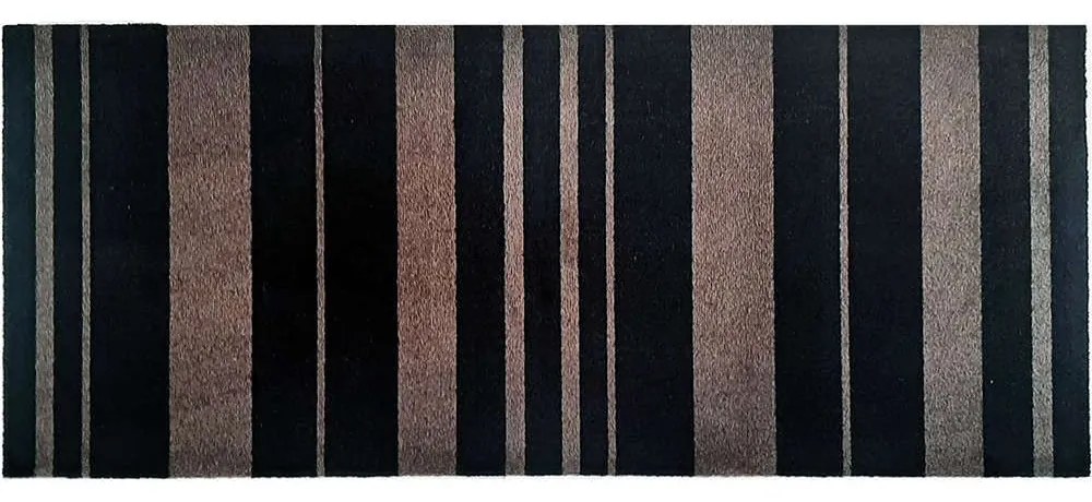 Χαλάκι Κουζίνας Universal 027 Lines 67x150cm Black-Beige Sdim 67X150cm Polyamide