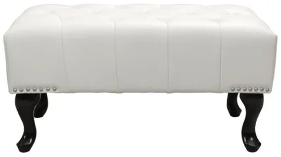 ΤΑΜΠΟΥΡΕ ΥΠΟΠΟΔΙΟ T.CHESTERFIELD EMMA HM226.02 PU ΛΕΥΚΟ-ΜΑΥΡΑ ΠΟΔΙΑ 80x44x39Yεκ.