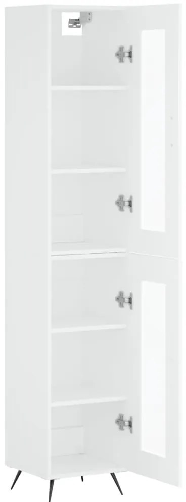 vidaXL Ντουλάπι Λευκό 34,5 x 34 x 180 εκ. από Επεξεργασμένο Ξύλο