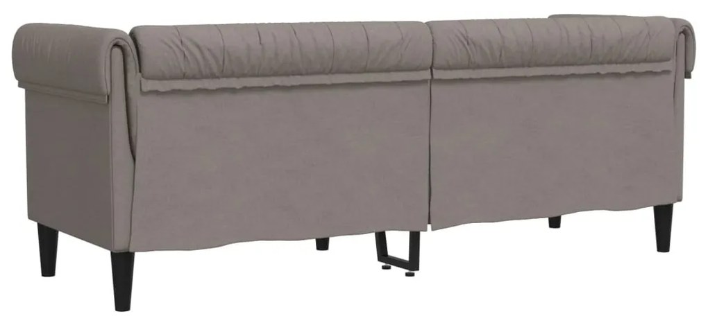 vidaXL Καναπές Τριθέσιος Chesterfield Taupe Υφασμάτινος
