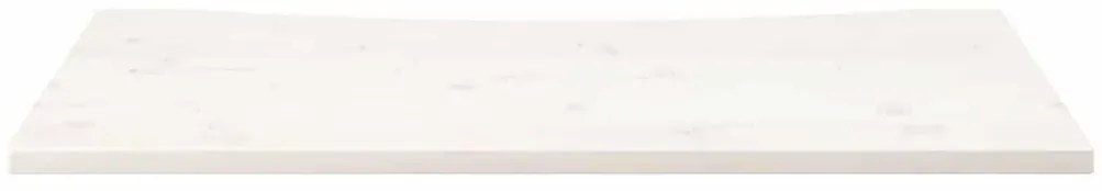 vidaXL Επιφάνεια Γραφείου Λευκή 110x55x2,5 εκ. από Μασίφ Ξύλο Πεύκου
