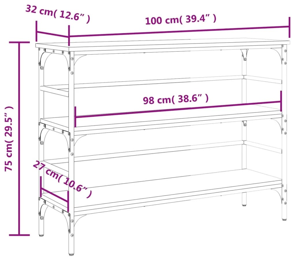 ΤΡΑΠΕΖΙ ΚΟΝΣΟΛΑ ΚΑΠΝΙΣΤΗ ΔΡΥΣ 100X32X75 ΕΚ. ΕΠΕΞΕΡΓΑΣΜΕΝΟ ΞΥΛΟ 839050