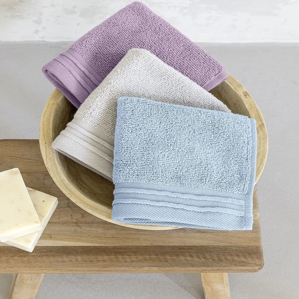 Πετσέτες Breezy Light (Σετ 3τμχ) Light Blue - Multi Nima Towels Set 30x30cm 100% Βαμβάκι